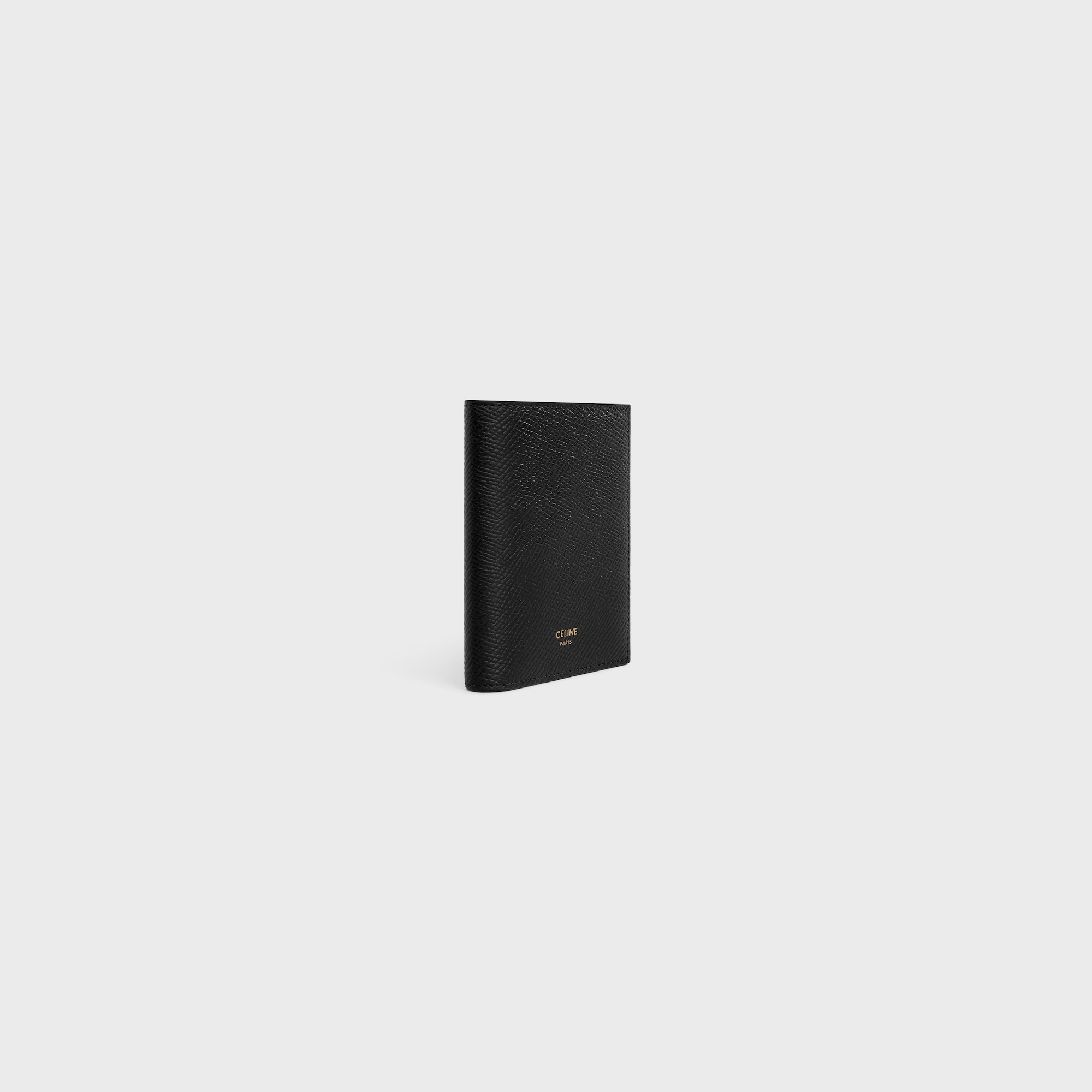 COMPACT WALLET TRIOMPHE CHARMS IN GRAINED CALFSKIN BLACK - Image 2